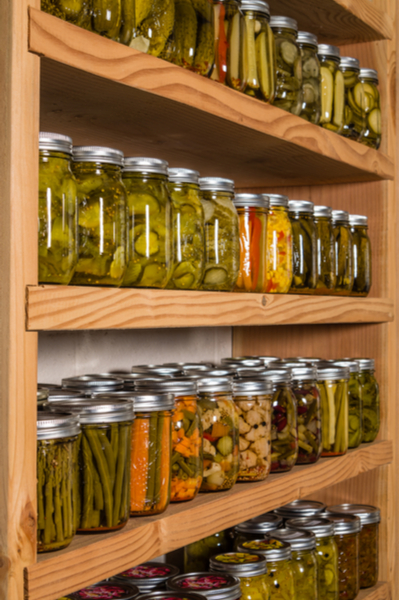 canning pantry for meal planning