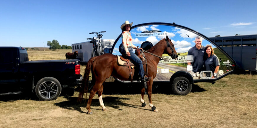 Heading to South Dakota – With a Surprise Roadside Rodeo Stop – Day 7 the trailer