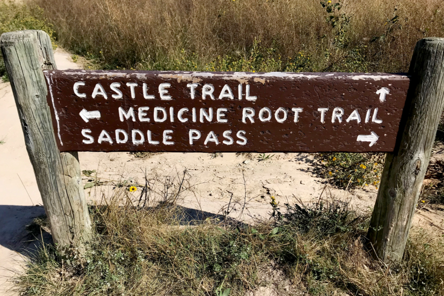 hiking in the badlands