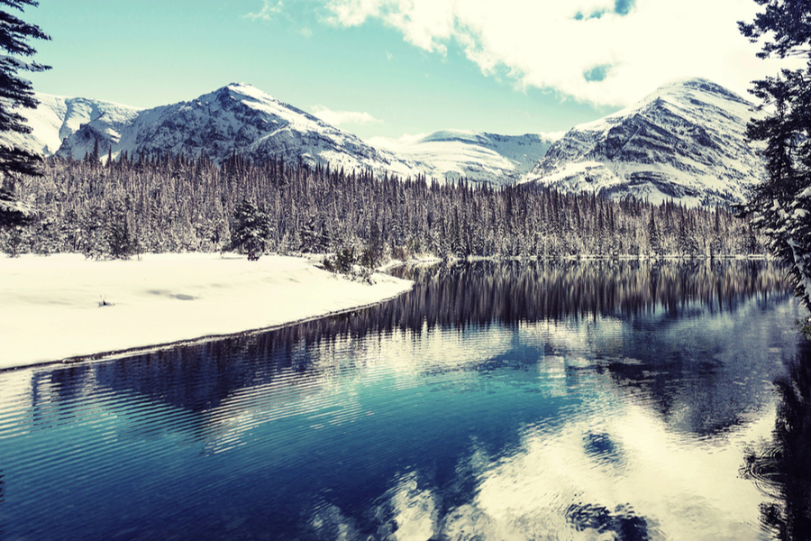 glacier national park winter 