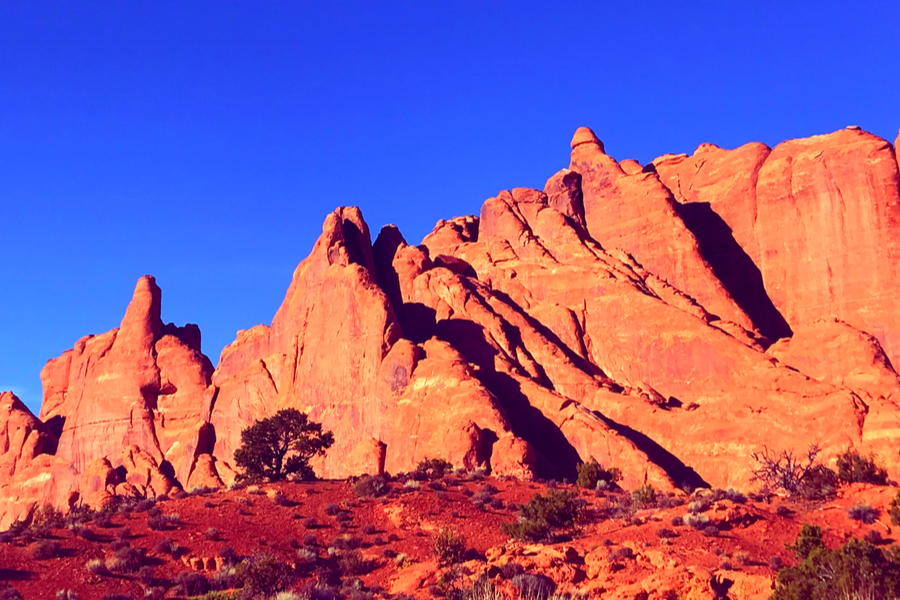 red slabs in archces national park 