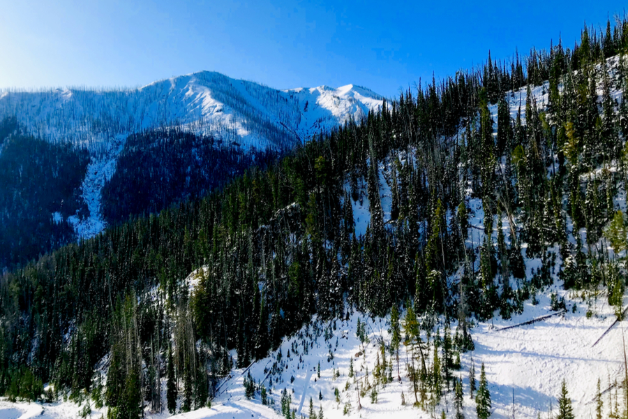 snow covered mountain 