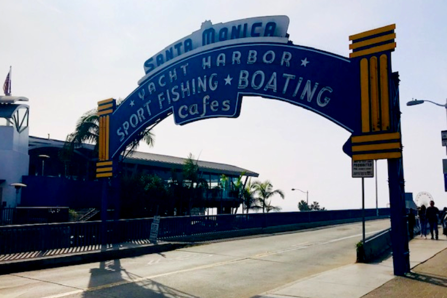 santa monica pier sign 