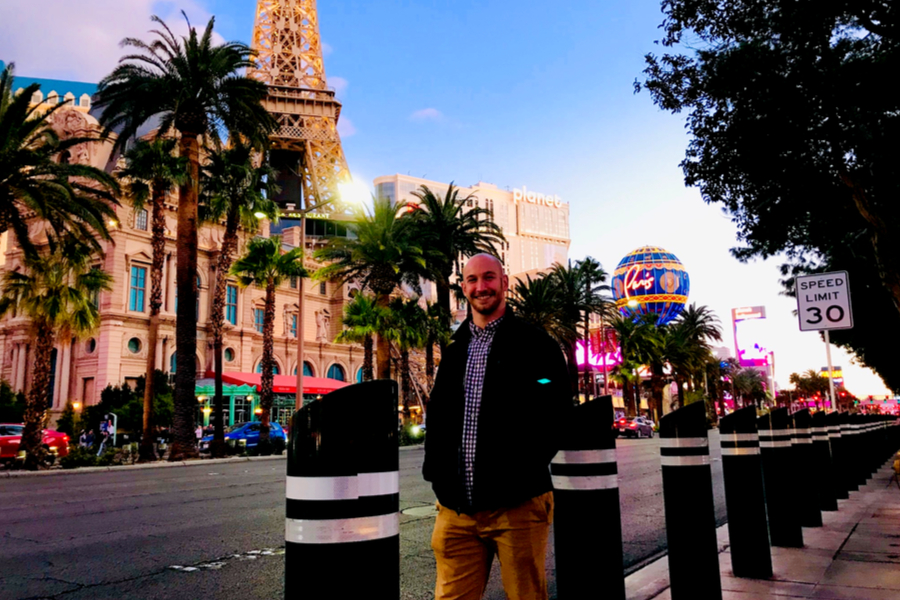 Wes on Vegas strip 