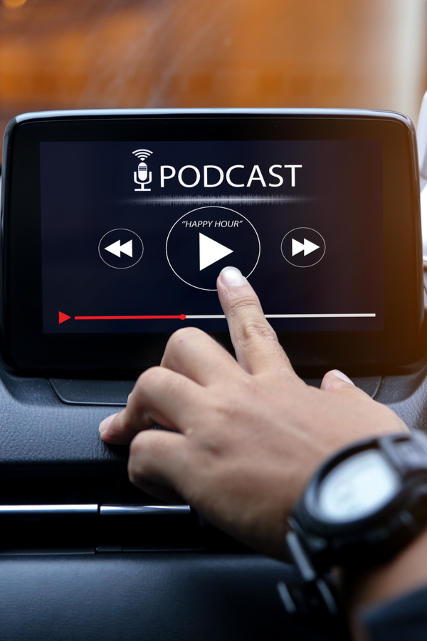 listen to podcasts in the car