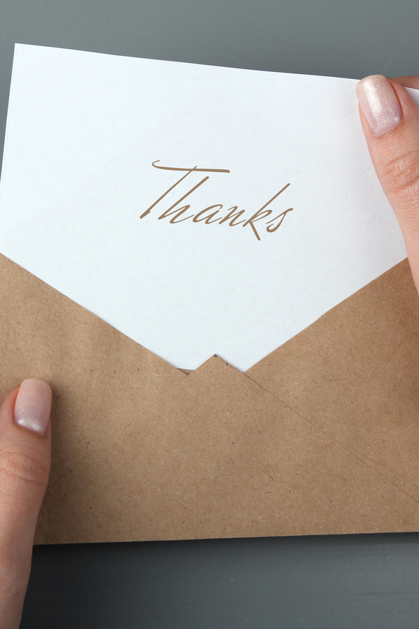 After the interview send a thank you card