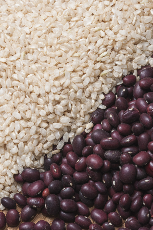 dry rice and beans